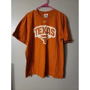 Nike Orange Vintage Short Sleeve T Shirt Texas Longhorns Size L 100% Cotton